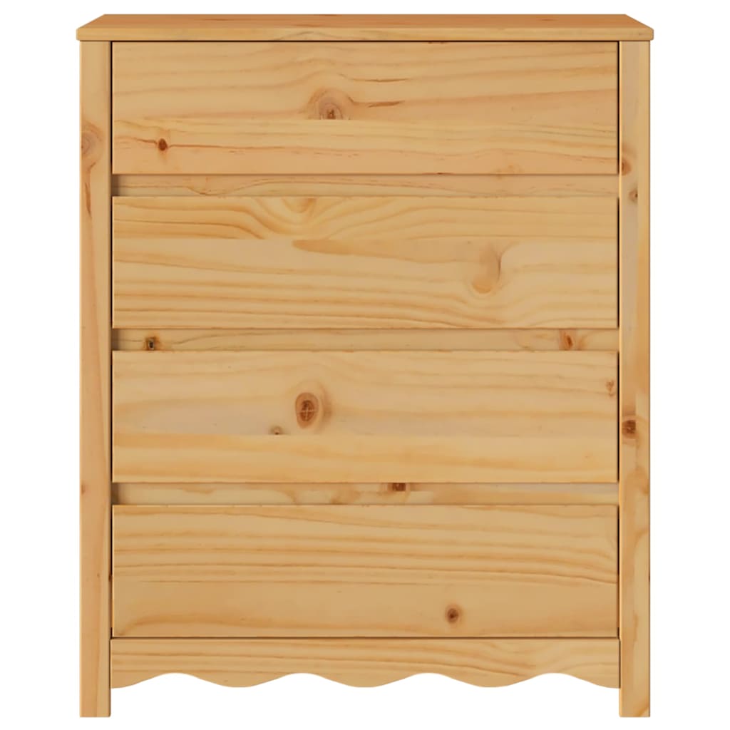 Chest of Drawers Drammen Oak 76.5 x 40 x 91 cm Solid Pine wood